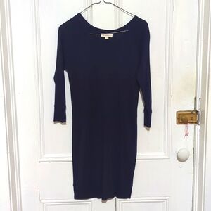 Plenty/ Ribbon Navy Blue 3/4 Sleeve Dress